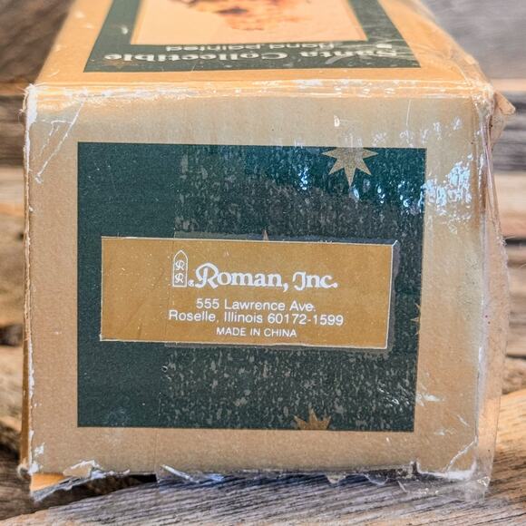 Roman Inc-Rustic Santa Christmas Collectible Hand Painted Decor-Original Box-6"H - Picture 11 of 11